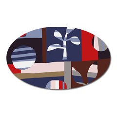 Surface Tree Polka Dots Oval Magnet