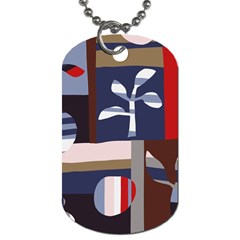 Surface Tree Polka Dots Dog Tag (one Side) by Mariart