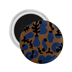 Superfiction Object Blue Black Brown Pattern 2 25  Magnets