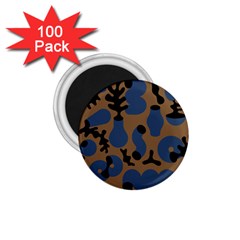 Superfiction Object Blue Black Brown Pattern 1 75  Magnets (100 Pack)  by Mariart