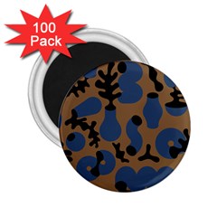 Superfiction Object Blue Black Brown Pattern 2 25  Magnets (100 Pack) 