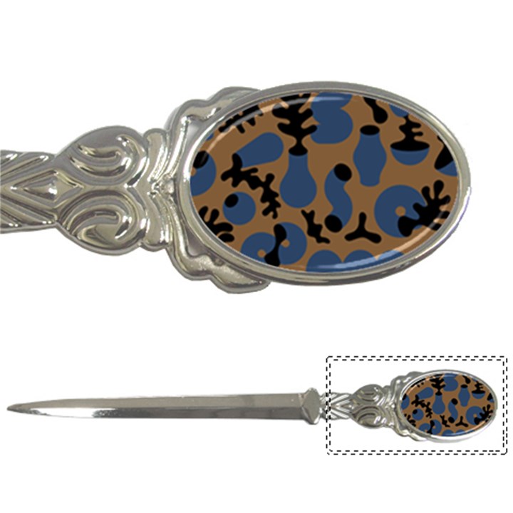 Superfiction Object Blue Black Brown Pattern Letter Openers