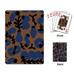 Superfiction Object Blue Black Brown Pattern Playing Card