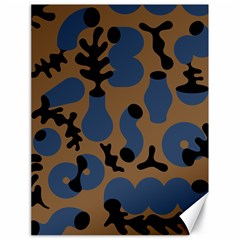 Superfiction Object Blue Black Brown Pattern Canvas 18  X 24  