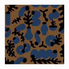 Superfiction Object Blue Black Brown Pattern Medium Glasses Cloth (2-side) by Mariart