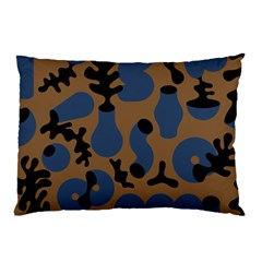 Superfiction Object Blue Black Brown Pattern Pillow Case by Mariart