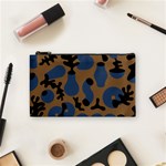 Superfiction Object Blue Black Brown Pattern Cosmetic Bag (Small)  Front