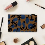 Superfiction Object Blue Black Brown Pattern Cosmetic Bag (Small)  Back