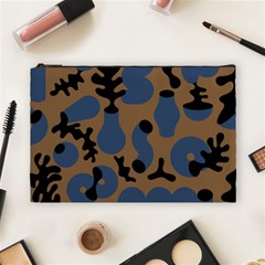 Superfiction Object Blue Black Brown Pattern Cosmetic Bag (large)  by Mariart