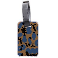 Superfiction Object Blue Black Brown Pattern Luggage Tags (two Sides) by Mariart