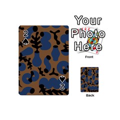 Superfiction Object Blue Black Brown Pattern Playing Cards 54 (mini)  by Mariart