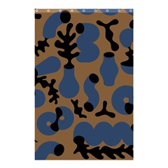 Superfiction Object Blue Black Brown Pattern Shower Curtain 48  X 72  (small)  by Mariart