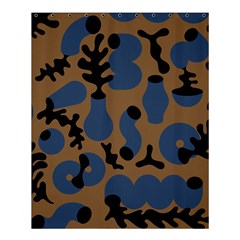 Superfiction Object Blue Black Brown Pattern Shower Curtain 60  X 72  (medium)  by Mariart