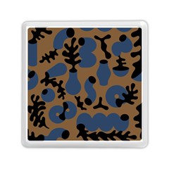 Superfiction Object Blue Black Brown Pattern Memory Card Reader (square) 