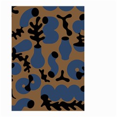 Superfiction Object Blue Black Brown Pattern Small Garden Flag (two Sides) by Mariart