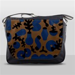 Superfiction Object Blue Black Brown Pattern Messenger Bags Front