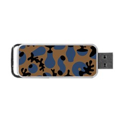 Superfiction Object Blue Black Brown Pattern Portable Usb Flash (one Side)