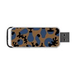 Superfiction Object Blue Black Brown Pattern Portable USB Flash (Two Sides) Front