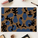 Superfiction Object Blue Black Brown Pattern Cosmetic Bag (XXL)  Back