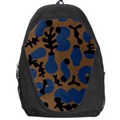 Superfiction Object Blue Black Brown Pattern Backpack Bag by Mariart