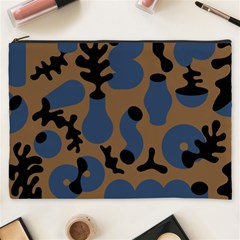 Superfiction Object Blue Black Brown Pattern Cosmetic Bag (xxxl)  by Mariart