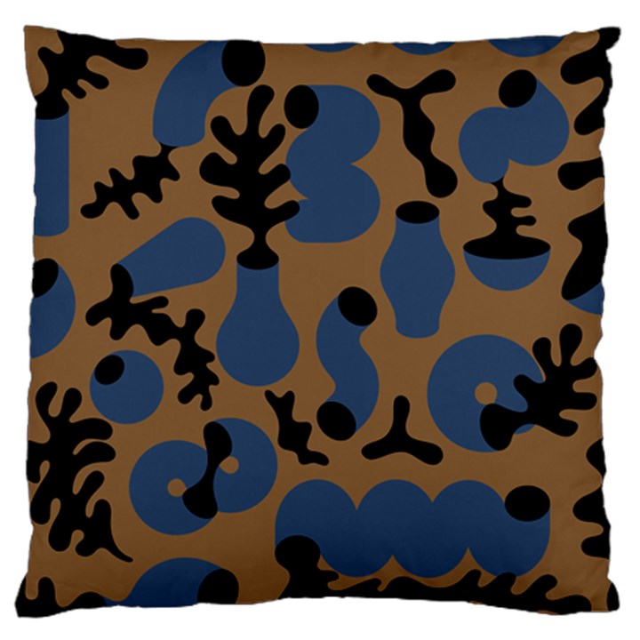 Superfiction Object Blue Black Brown Pattern Standard Flano Cushion Case (One Side)