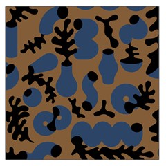 Superfiction Object Blue Black Brown Pattern Large Satin Scarf (square) by Mariart