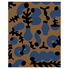 Superfiction Object Blue Black Brown Pattern Drawstring Bag (small)