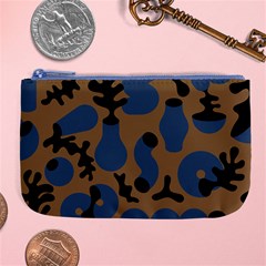 Superfiction Object Blue Black Brown Pattern Large Coin Purse by Mariart