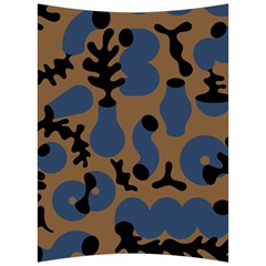 Superfiction Object Blue Black Brown Pattern Back Support Cushion by Mariart