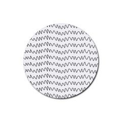 Tattoos Transparent Tumblr Overlays Wave Waves Black Chevron Rubber Round Coaster (4 Pack) 