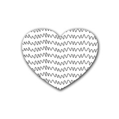 Tattoos Transparent Tumblr Overlays Wave Waves Black Chevron Rubber Coaster (heart)  by Mariart