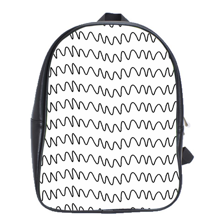 Tattoos Transparent Tumblr Overlays Wave Waves Black Chevron School Bag (XL)