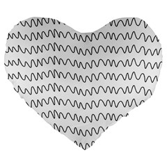 Tattoos Transparent Tumblr Overlays Wave Waves Black Chevron Large 19  Premium Heart Shape Cushions