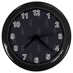 Tree Christmas Wall Clocks (black) by Mariart