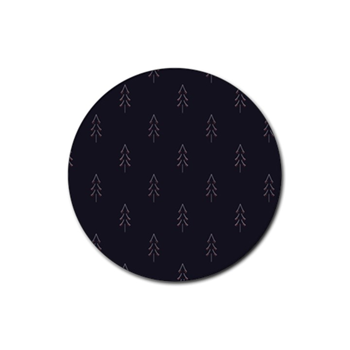 Tree Christmas Rubber Round Coaster (4 pack) 