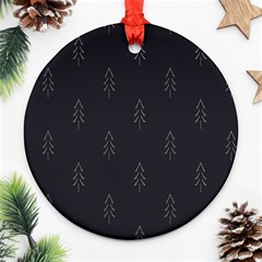 Tree Christmas Round Ornament (two Sides)