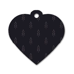 Tree Christmas Dog Tag Heart (one Side) by Mariart