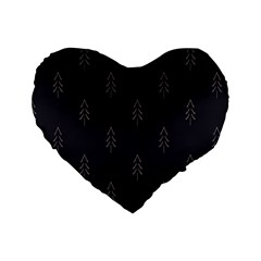 Tree Christmas Standard 16  Premium Flano Heart Shape Cushions by Mariart