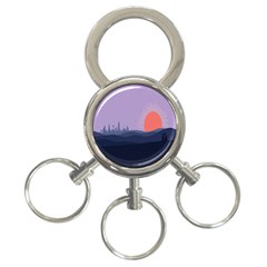 Wedding Lavender Moon Romantic Natural 3-ring Key Chains