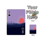 Wedding Lavender Moon Romantic Natural Playing Cards 54 (Mini)  Front - Spade2