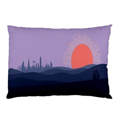 Wedding Lavender Moon Romantic Natural Pillow Case (two Sides) by Mariart