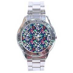 Seahorses Jellyfish Seaworld Sea  Beach Swiim Stainless Steel Analogue Watch by Mariart