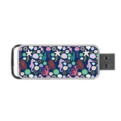 Seahorses Jellyfish Seaworld Sea  Beach Swiim Portable USB Flash (One Side)