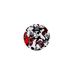 Vector Red Black White Camo Advance 1  Mini Buttons