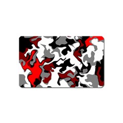 Vector Red Black White Camo Advance Magnet (name Card) by Mariart