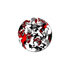 Vector Red Black White Camo Advance Golf Ball Marker by Mariart