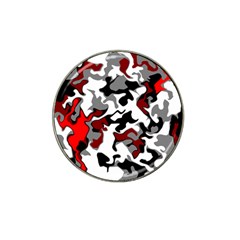 Vector Red Black White Camo Advance Hat Clip Ball Marker by Mariart