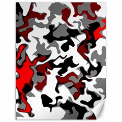 Vector Red Black White Camo Advance Canvas 12  X 16   by Mariart