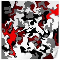 Vector Red Black White Camo Advance Canvas 16  X 16   by Mariart